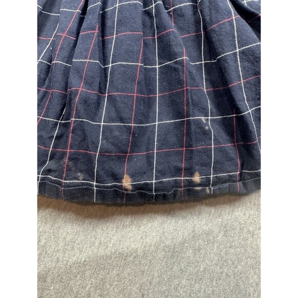 Jacadi Dress Infant Girls Size 5A Blue Plaid Long Sleeve - Picture 3 of 7